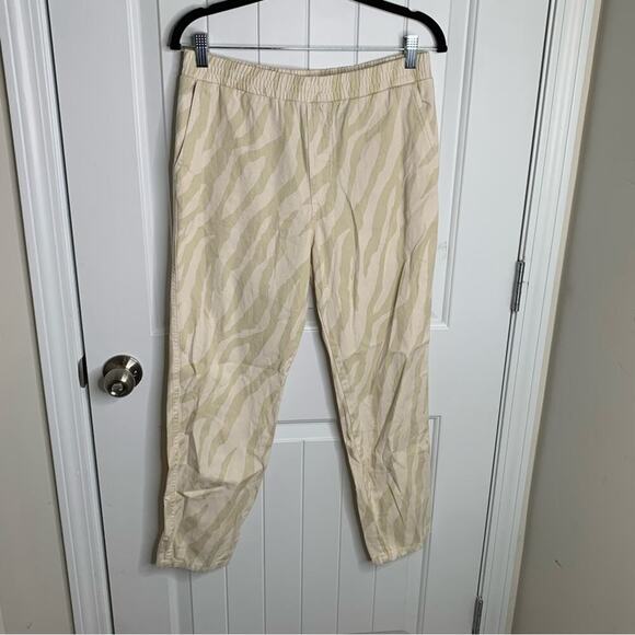 Monrow Revolve zebra taupe jogger pants size small athleisure - Picture 2 of 8